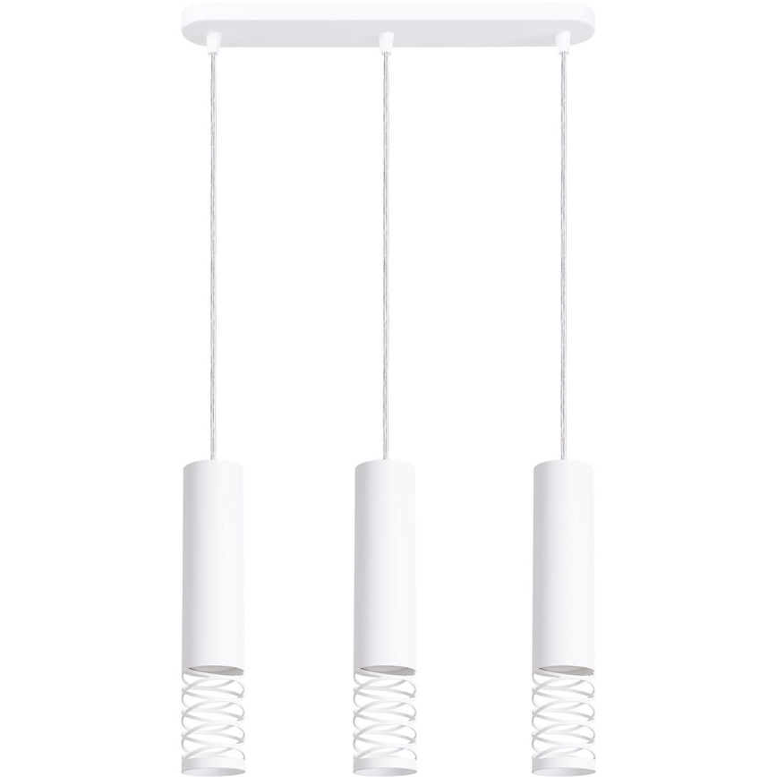 Lustra ar auklu LAMI 3xGU10/10W/230V balta
