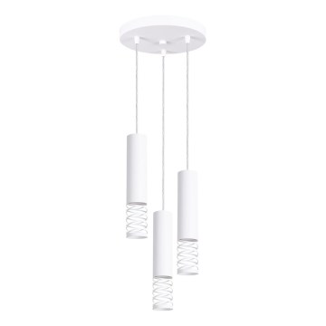 Lustra ar auklu LAMI 3xGU10/10W/230V balta