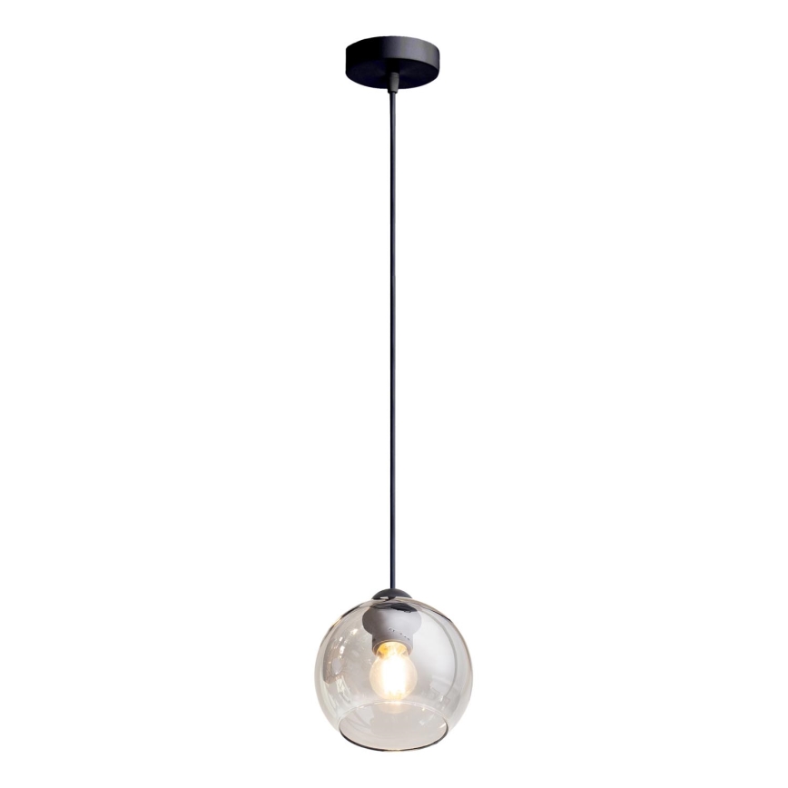 Lustra ar auklu LATIL 1xE27/60W/230V melna