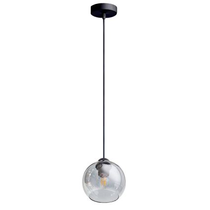 Lustra ar auklu LATIL 1xE27/60W/230V melna