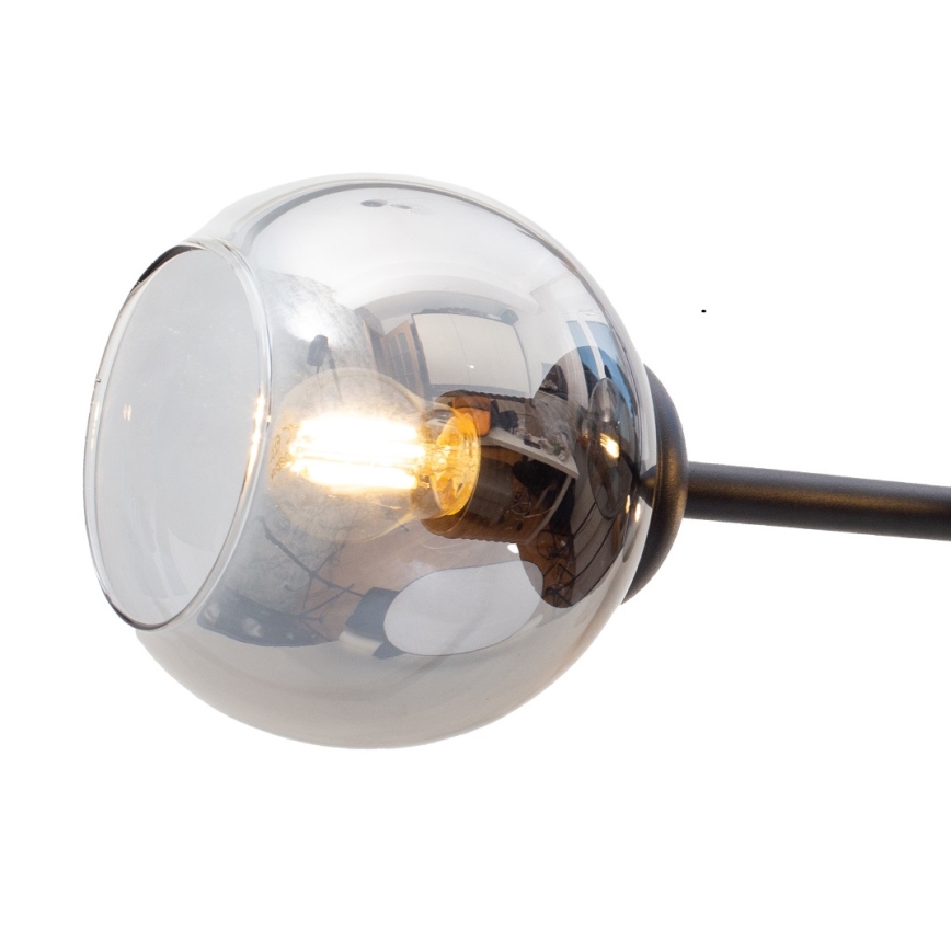 Lustra ar auklu LATIL 4xE27/60W/230V melna