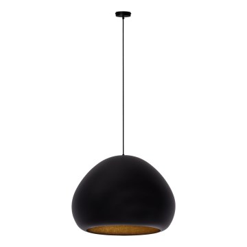 Lustra ar auklu LAVA 1xE27/15W/230V melna/zelta