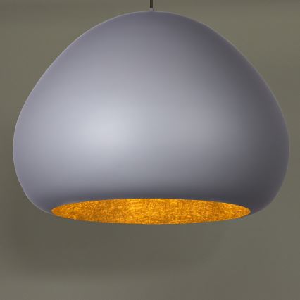 Lustra ar auklu LAVA 1xE27/15W/230V pelēka/zelta