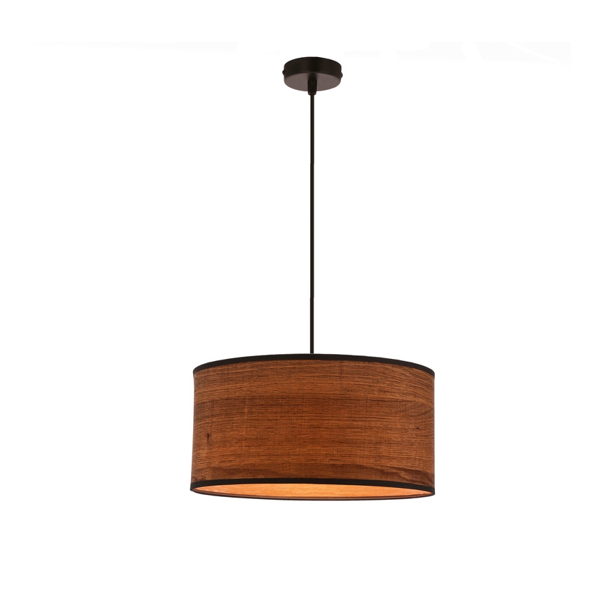 Lustra ar auklu LEGNO 1xE27/40W/230V d. 30 cm brūna