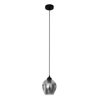 Lustra ar auklu LILI 1xE27/15W/230V melna/pelēka