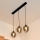 Lustra ar auklu LILI 3xE27/15W/230V melna/pelēka
