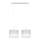 Lustra ar auklu LIMA 2xE27/60W/230V sudraba/balta