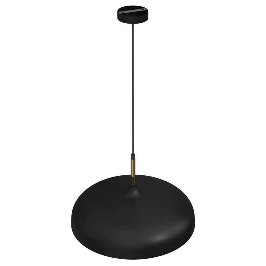Lustra ar auklu LINCOLN 1xE27/60W/230V d. 45 cm melna