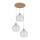 Lustra ar auklu LINEA 3xE27/60W/230V ozols