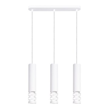 Lustra ar auklu LIRO 3xGU10/10W/230V balta