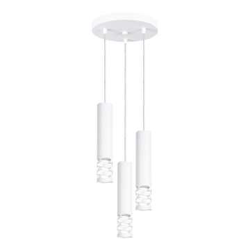 Lustra ar auklu LIRO 3xGU10/10W/230V balta