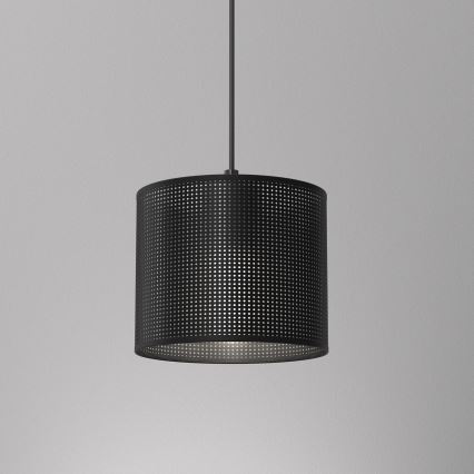 Lustra ar auklu LOFT SHADE 1xE27/60W/230V d. 18 cm melna