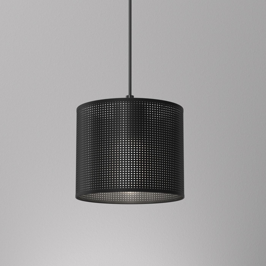 Lustra ar auklu LOFT SHADE 1xE27/60W/230V d. 18 cm melna