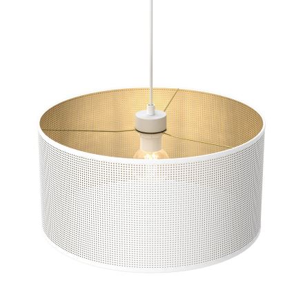 Lustra ar auklu LOFT SHADE 1xE27/60W/230V d. 40 cm balta/zelta
