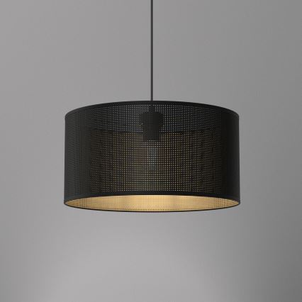 Lustra ar auklu LOFT SHADE 1xE27/60W/230V d. 40 cm melna/zelta