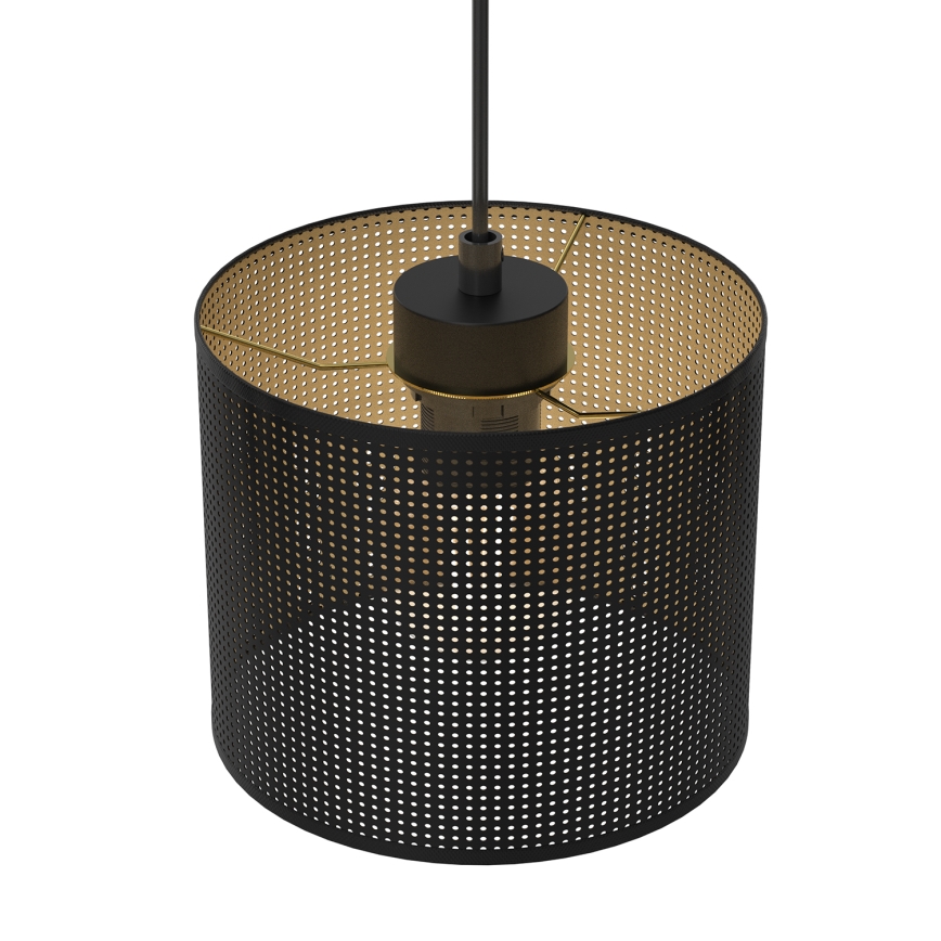Lustra ar auklu LOFT SHADE 5xE27/60W/230V melna/zelta