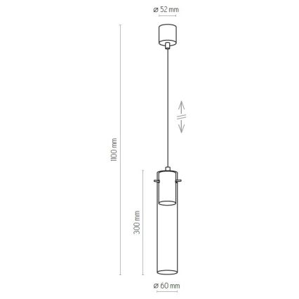 Lustra ar auklu LOOK GRAPHITE 1xGU10/10W/230V