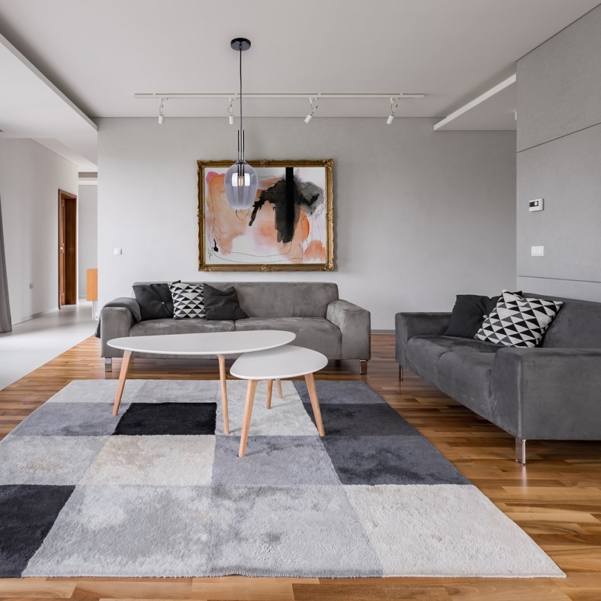 Lustra ar auklu LUGANO 1xE14/40W/230V pelēka