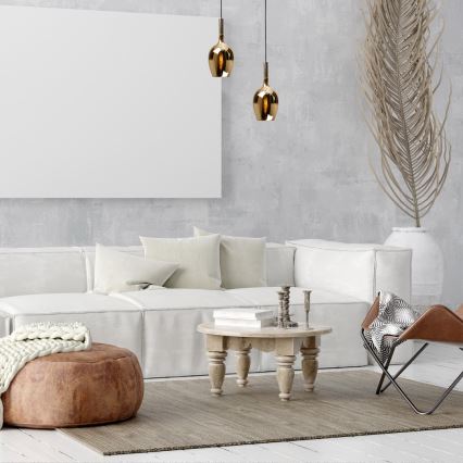 Lustra ar auklu LUGANO 1xE14/40W/230V zelta