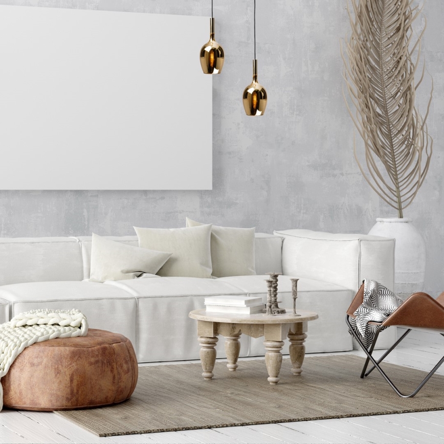 Lustra ar auklu LUGANO 1xE14/40W/230V zelta