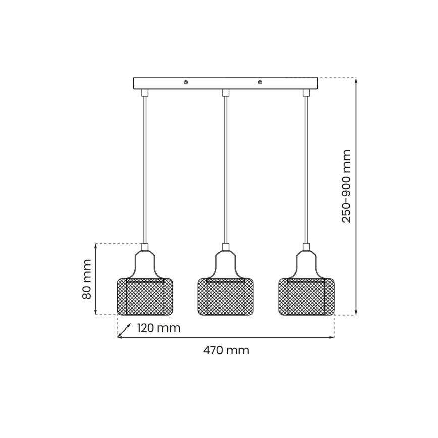 Lustra ar auklu LUMI 3xG9/8W/230V