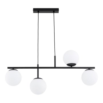 Lustra ar auklu LUNA 4xE14/10W/230V melna
