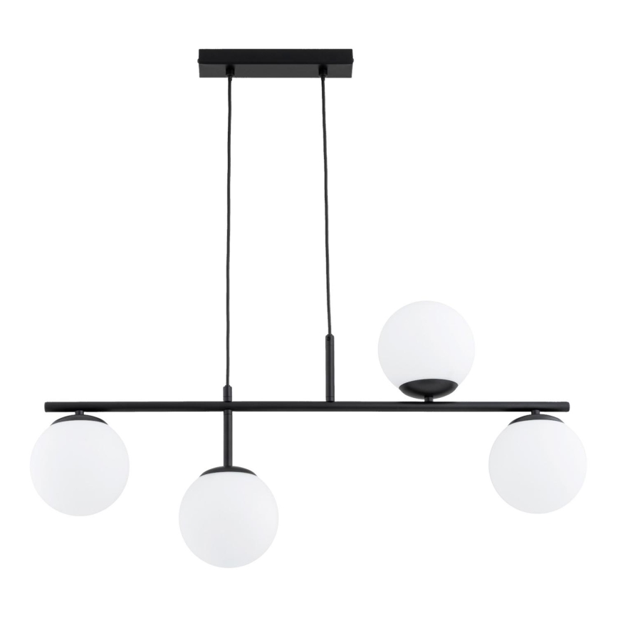 Lustra ar auklu LUNA 4xE14/10W/230V melna