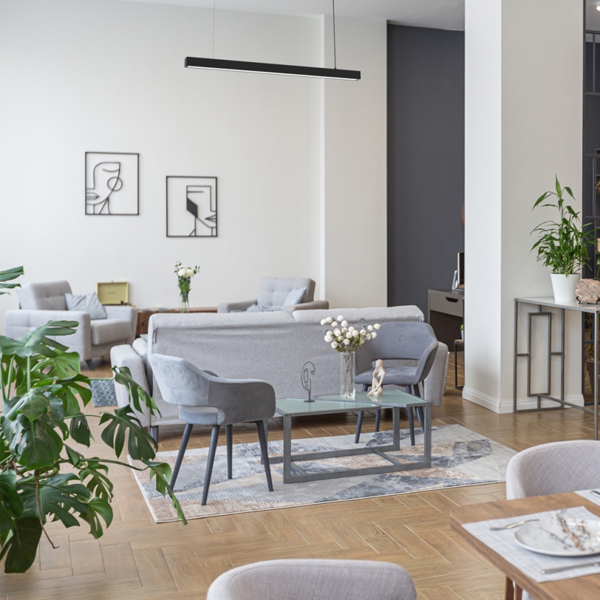 Lustra ar auklu LUNGO T8 1xG13/18W/230V melna