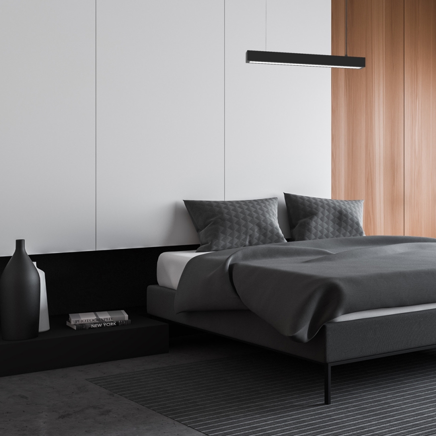 Lustra ar auklu LUNGO T8 1xG13/9W/230V melna