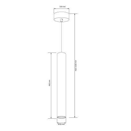 Lustra ar auklu LUNGOMARE 1xGU10/10W/230V matēts hroms