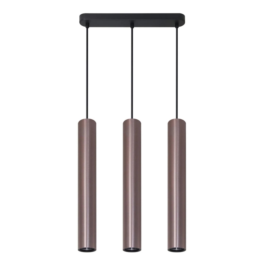 Lustra ar auklu LUNGOMARE 3xGU10/10W/230V matēts hroms