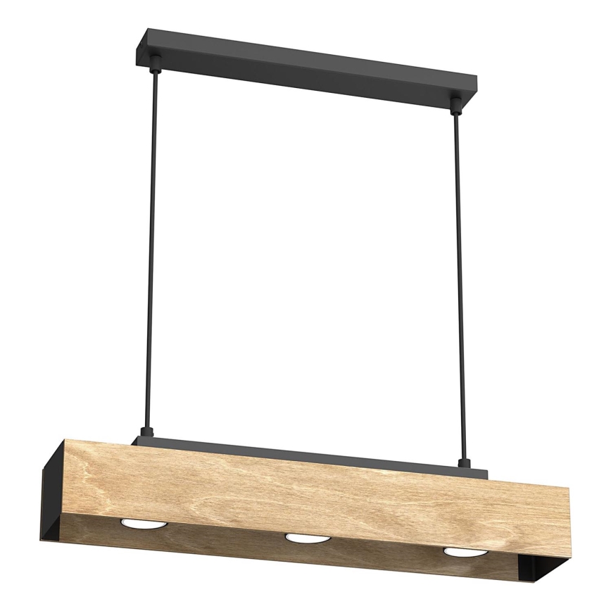 Lustra ar auklu MAISON 3xGU10/8W/230V brūna/ozols