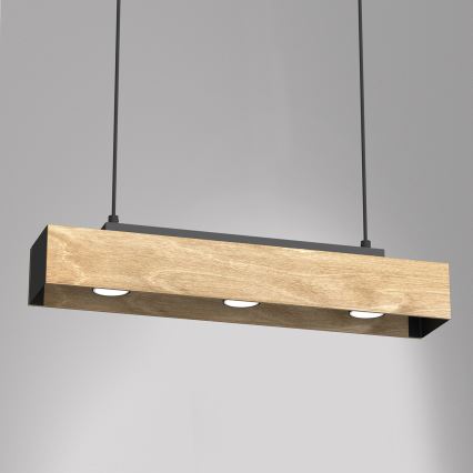 Lustra ar auklu MAISON 3xGU10/8W/230V brūna/ozols