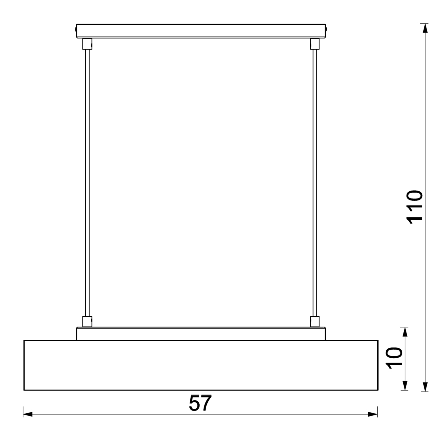 Lustra ar auklu MAISON 3xGU10/8W/230V brūna/ozols