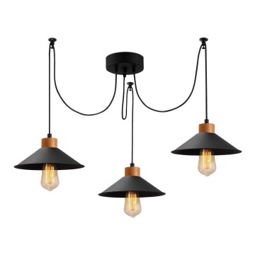 Lustra ar auklu MANAVGAT 3xE27/40W/230V zirneklis