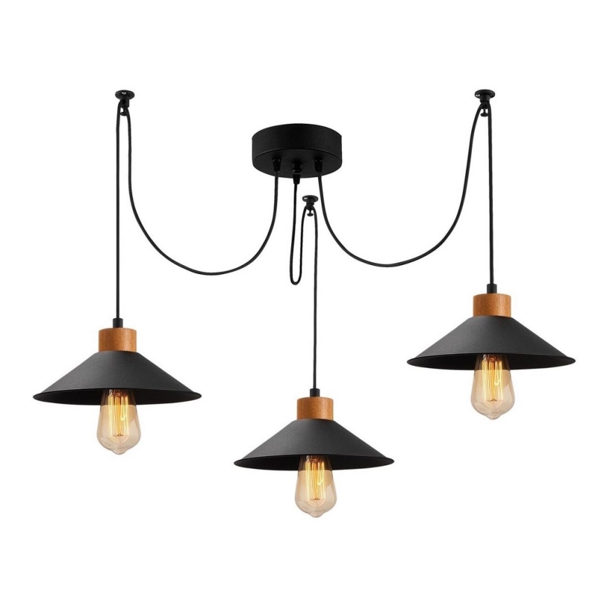 Lustra ar auklu MANAVGAT 3xE27/40W/230V zirneklis