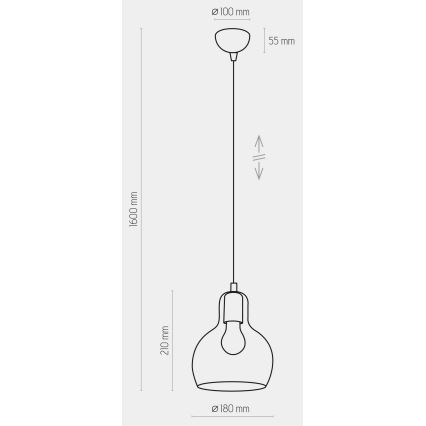 Lustra ar auklu MANGO 1xE27/60W/230V