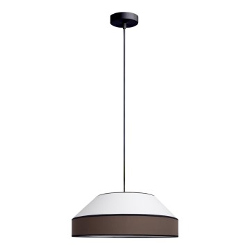 Lustra ar auklu MANISO 1xE27/60W/230V d. 45 cm balta/brūna