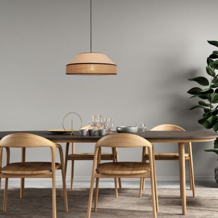 Lustra ar auklu MANISO 1xE27/60W/230V d. 45 cm bēša