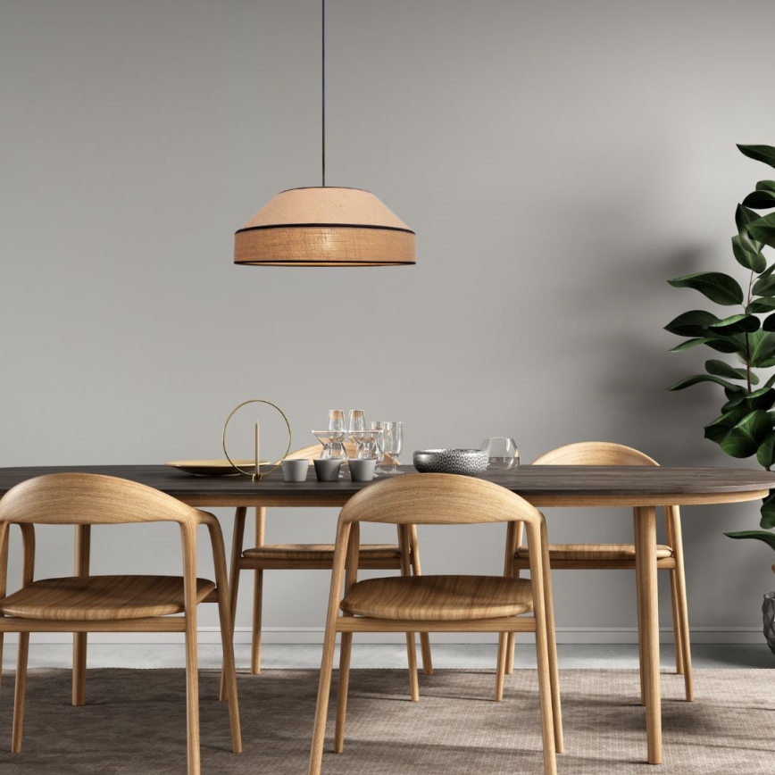 Lustra ar auklu MANISO 1xE27/60W/230V d. 45 cm bēša