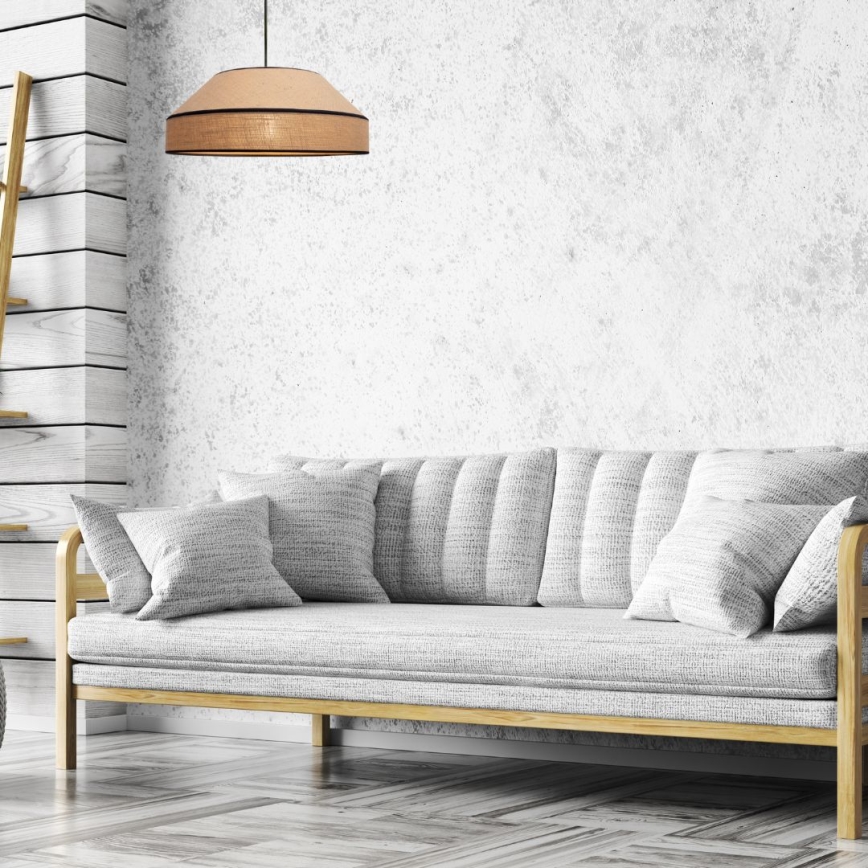Lustra ar auklu MANISO 1xE27/60W/230V d. 45 cm bēša
