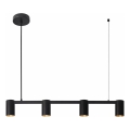 Lustra ar auklu MARIBEL 4xGU10/10W/230V melna