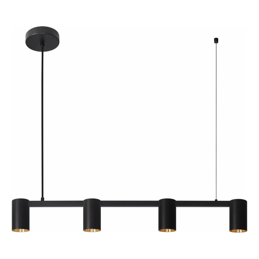 Lustra ar auklu MARIBEL 4xGU10/10W/230V melna