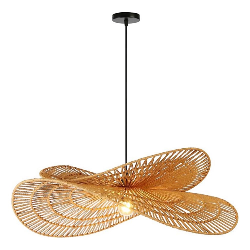 Lustra ar auklu MARIPOSA 1xE27/40W/230V d. 80 cm džutas