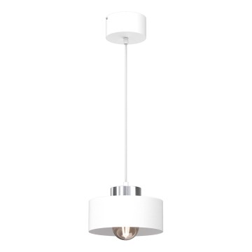 Lustra ar auklu MARTI 1xE27/15W/230V balta/spīdīgi hromēts