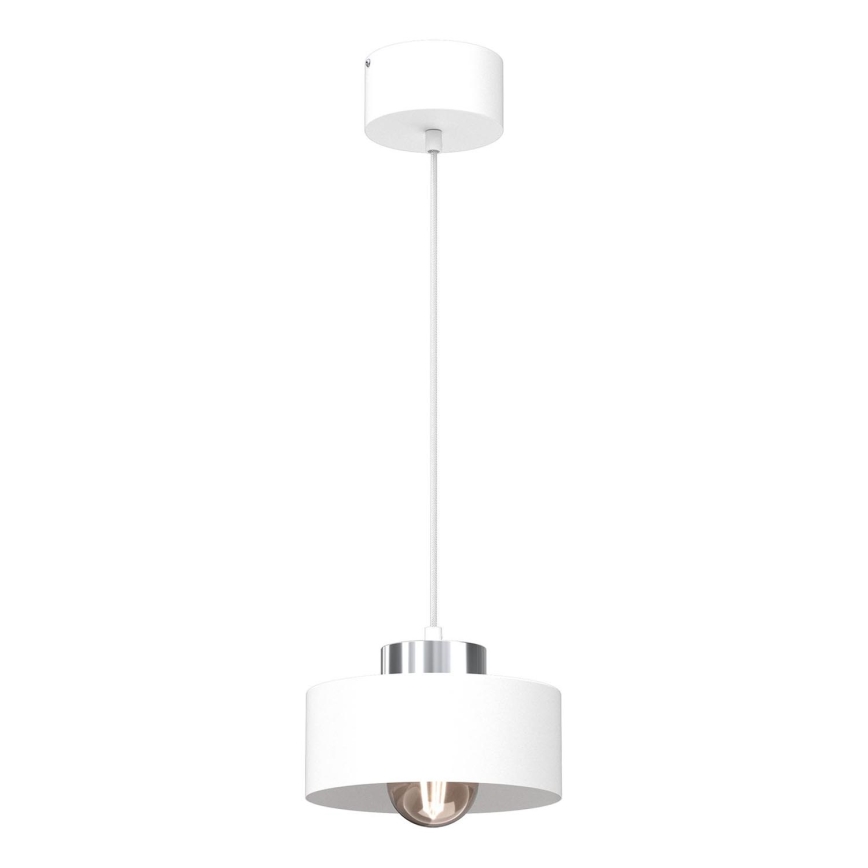Lustra ar auklu MARTI 1xE27/15W/230V balta/spīdīgi hromēts