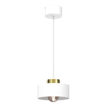 Lustra ar auklu MARTI 1xE27/15W/230V balta/zelta