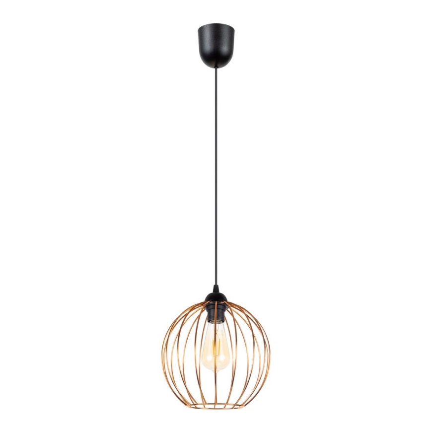 Lustra ar auklu MATT 1xE27/60W/230V melna/vara