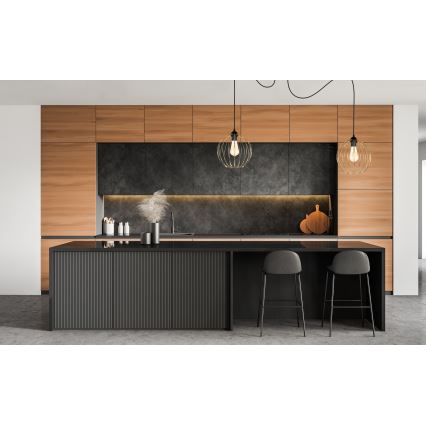 Lustra ar auklu MATT 2xE27/60W/230V zirneklis melna/zelta