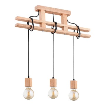Lustra ar auklu MAXXY 3xE27/15W/230V bēša